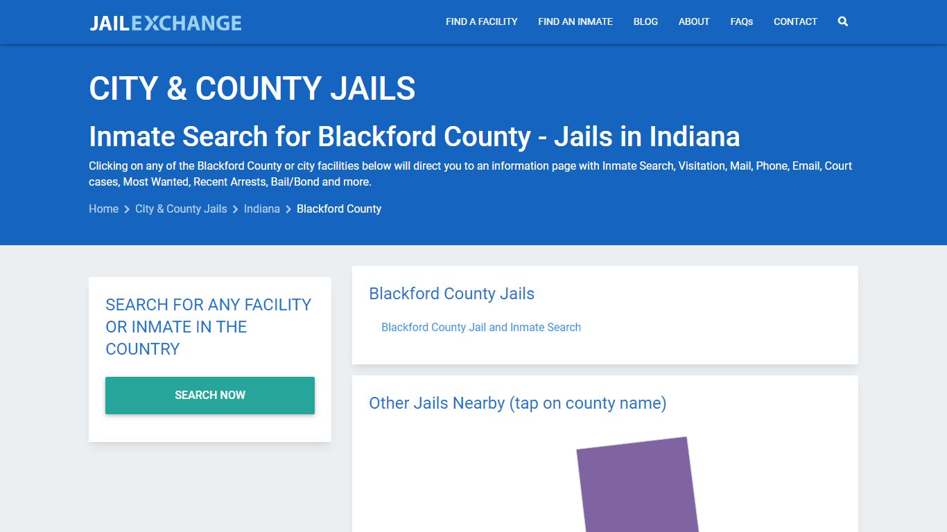 Inmate Search for Blackford County | Jails in Indiana - Jail Exchange